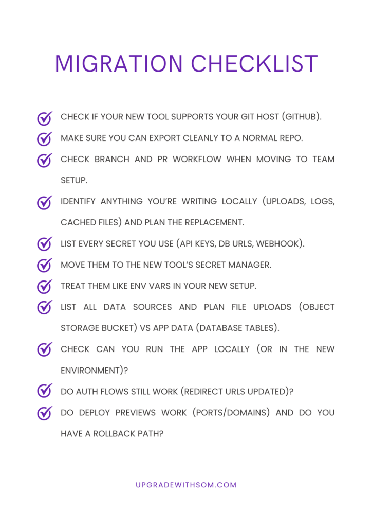 migration checklist 2